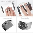 thumbnail image 4 of Stainless Steel Finger Protectors Finger Guard,Stainless Steel Finger Guard Finger Protector,6Pcs Finger Guard Slicing Cutting Protector, Kitchen Finger Hand Protector,Knife Cutting Protectors, 4 of 7