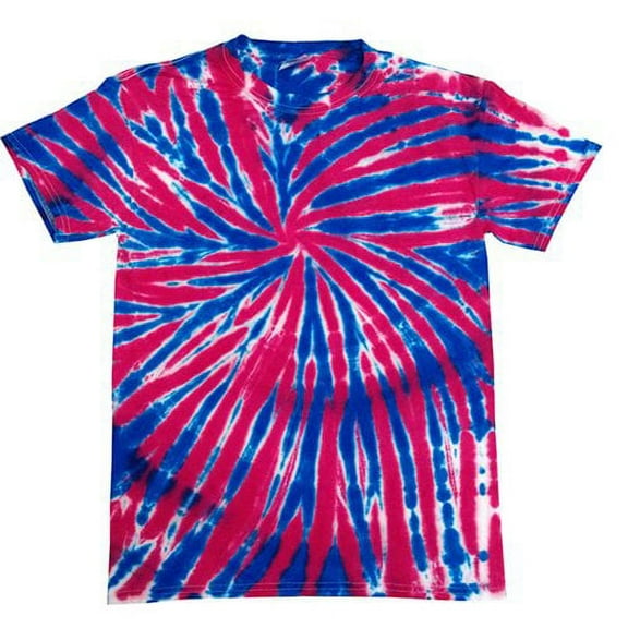 Tie Dyes Men's Tie Dyed Performance Short Sleeve T-shirt H1000 Spider-Union-Large