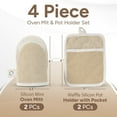 thumbnail image 7 of Casa Platino Oven Mitts & Pot Holders Set - 4 Pack, Heat Resistant Silicone Mini Mittens & Hot Pads for Baking, Grilling, BBQ, Microwave. Machine Washable - Beige, 7 of 7