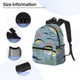 thumbnail image 3 of Pofeuu Various Wild Sea Fish Print Laptop Backpack Travel Canvas Backpack for School Lightweight and Comfortable Backpack College Backpack Schoolbag, 3 of 6