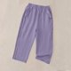 thumbnail image 5 of TaTaai Women's Casual 7/8 Length Pants Straight Leg Linen-Like Fabric with Elastic Waistband Side Pockets and Decorative Buttons for Spring Summer Outfits Gift, 5 of 7
