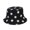 Black, variant on ZHENHONG Bucket Hats for Women Double Sided Reversible Sun Hat Foldable Outdoor Beach Hat Casual Printed Headwear Black