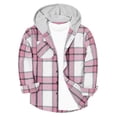 thumbnail image 4 of mgoYE Boys Jackets Hoodie Plaid Long Sleeve Toddler Button Shirts Top for Fall, 4 of 4