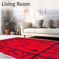 thumbnail image 2 of ODIKA 2'x3' Machine Washable Non-Slip Area Rug, Winter Cardinal Welcome with Branch Perch Design High Traffic Rug, Red, 612154, 2 of 7