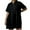 Black, variant on Lovskoo 2024 Women's Spring Summer Button Down Shirt Dresses Short Sleee Tunics Oversized Loose Blouse Dress with Pockets Dark Gray XL