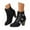Z01 Black, variant on Gyexs Womens Winter Boots 70s Lace Up Boots Pointed Toe Chunky Heel Ankle Boots Wingtip Closed Toe Block Chunky Mid Heel Shoes Black Size 9