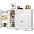 thumbnail image 6 of 42" Buffet Sideboard Cabinet, Asofer Kitchen Storage Cabinet Coffee Bar with Doors & Drawer - White, 6 of 8