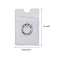thumbnail image 2 of Adhesivo Teléfono Tarjetero con Soporte PU Teléfono Cartera Dos Vías Ajustable para Inteligente Teléfonos o Estuches Gris, 2 of 6