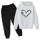 thumbnail image 1 of Odeerbi 3-14 Años Niños Niñas San Valentín Conjuntos Amor Impreso Sudaderas Capuchas Pantalones Niños Manga Larga Sudaderas Con Capucha, 1 of 3
