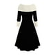 thumbnail image 2 of Vestido largo de punto de manga larga para mujer, Vestido de punto con botones, cuello desbocado, línea A, otoño e invierno, nuevo, 2 of 4