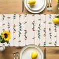 thumbnail image 4 of Burlap Table Runner 70 Inches Long,Vintage Birds Sparrows on Lines Non-Slip Kitchen Table Runners for Dining Room Everyday Use Party Table Decorations Retro Farm Birds, 4 of 9