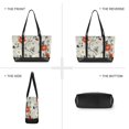 thumbnail image 6 of FORMRS Canvas Laptop Tote Bag for Women with 15.6" Computer Compartments Shoulder Handbag, Red and White Floral Pattern, 6 of 7