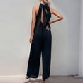 thumbnail image 6 of CHUMUD Womens Dressy Jumpsuits Long Pants Sleeveless Halter Jumpsuits Loose Wide Leg Casual Jumpsuit, 6 of 7