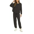 thumbnail image 4 of yievot Lounge Sets for Women Two Piece Long Sleeve Tops and Pants Pajama Loungewear Ladies Sleepwear Sets, 4 of 6