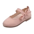thumbnail image 3 of hengsof Children's Spring Summer Versatile Leather Shoes Solid Color Soft Soled Cute Bow Flat Shoes for Girls Fashionable Princess Dress Shoes, 3 of 9