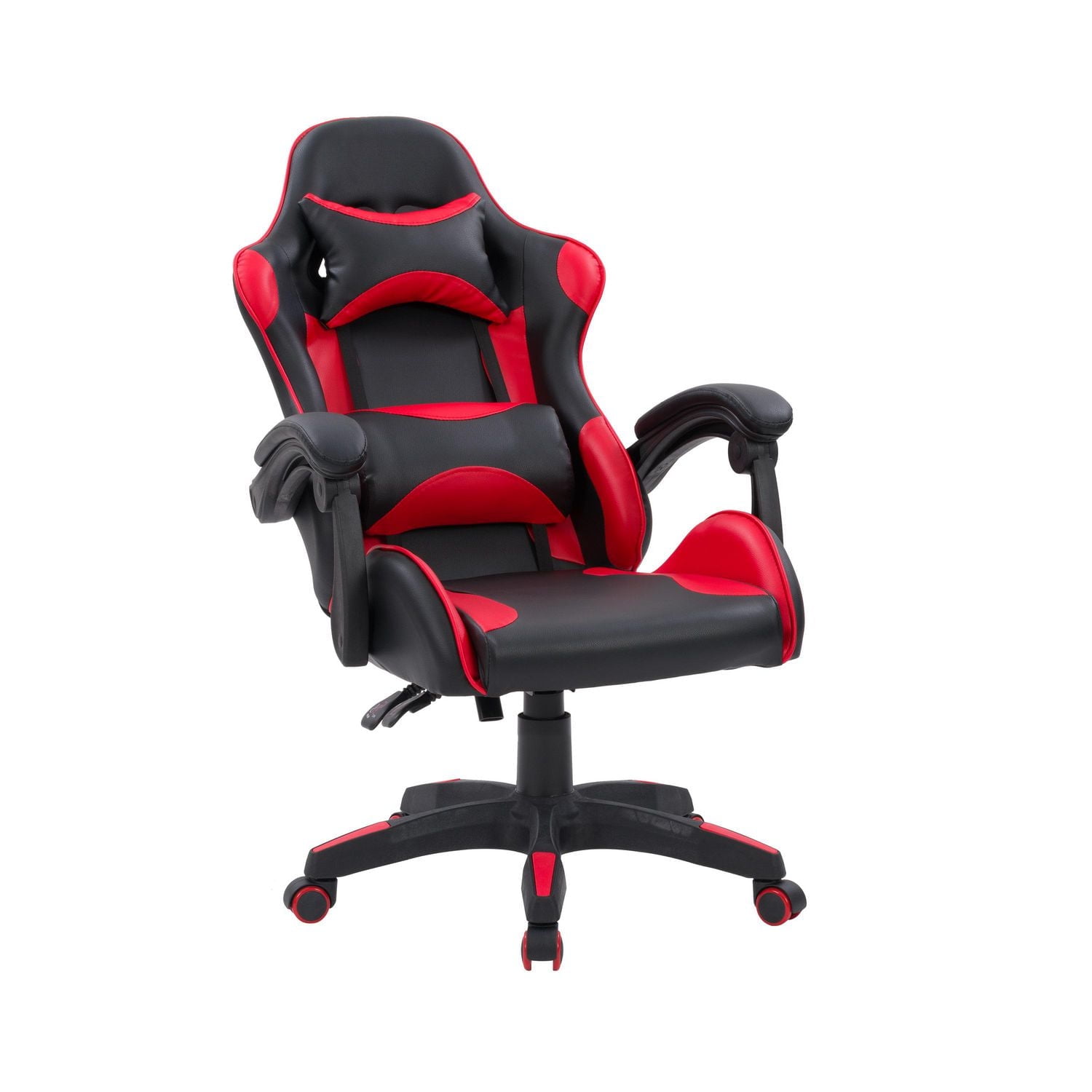CorLiving Ravagers Vinyl PVC Fabric Ergonomic Adjustable Height Gaming Chair for Adults