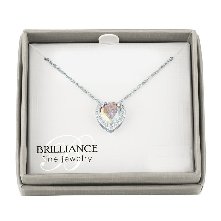 【brillpiece】Love pendant necklace(Short)〜ネックレス(M) Brilliance Fine Jewelry Heart Cubic Zirconia Pendant