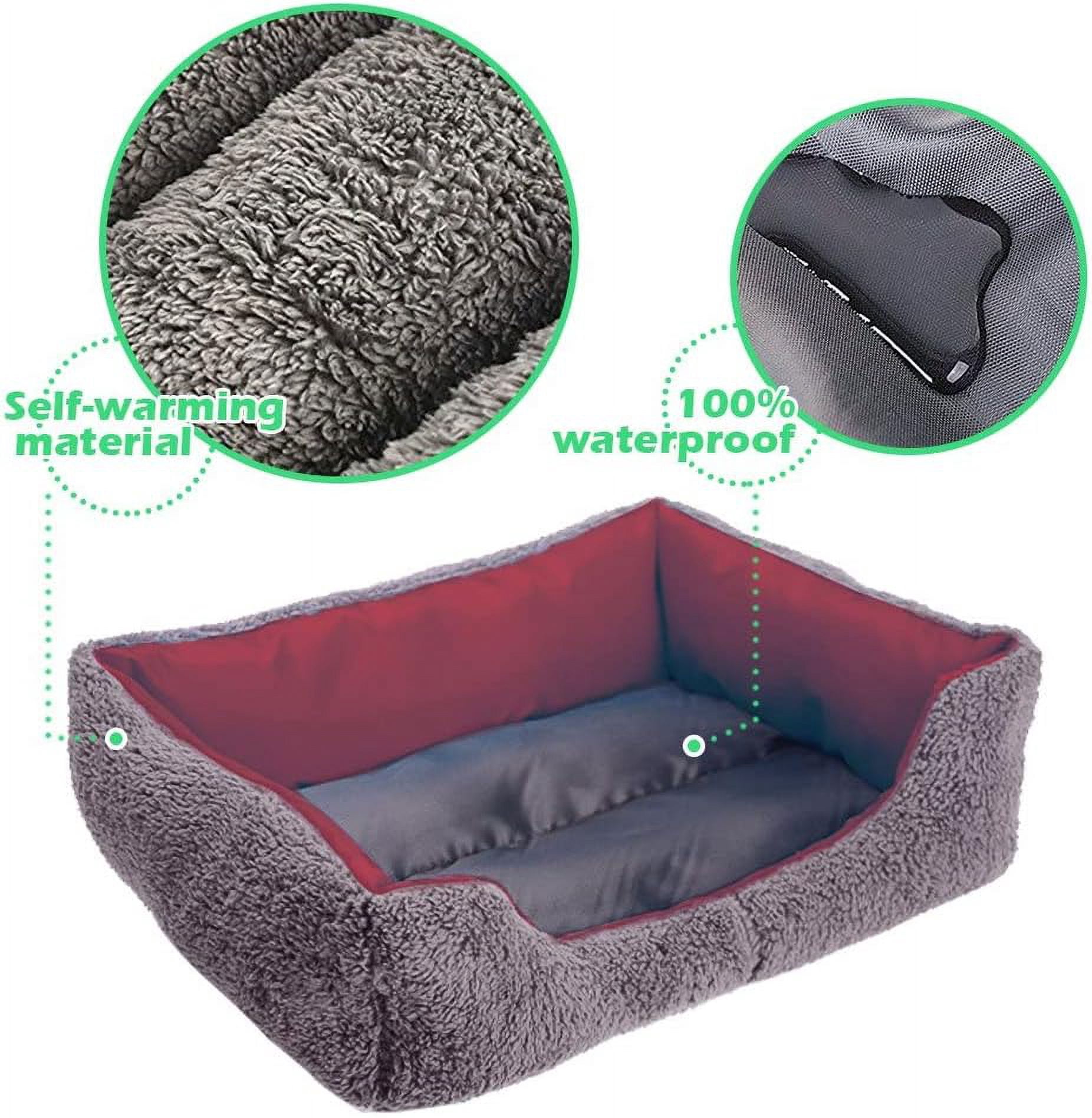 Rinder Dog Beds for Large Dogs, Rectangle Washable Dog Bed Comfortable and Breathable Pet Sofa Warming Orthopedic Dog Bed for Large Medium Dogs