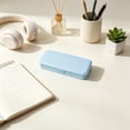 thumbnail image 5 of KKOUHVY Pencil Case, Large Capacity Hard Plastic Pencil Storage Box, Solid Color Pencils Box for Pens Crayons Office Studying Supplies, Blue, 5 of 7