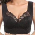 thumbnail image 1 of Sujetador sin aros de acero, sin costuras, talla grande, ropa interior sexy para mujer, con encaje, hermoso sujetador tipo chaleco fino, 1 of 6