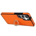 thumbnail image 3 of For Samsung Galaxy S25 Ultra Wallet Case with Card Holder, 360°Rotation Ring Holder Kickstand, Premium PU Leather RFID Blocking Card Pocket Protective Cover For Samsung Galaxy S25 Ultra, Orange, 3 of 6