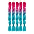 thumbnail image 5 of LELINTA 24 Inches Braiding Hair Synthetic Braiding Hair Extensions Twist Crochet Two Tone Twist Braiding Pony Tail Extensions 95g/1pcs, 5 of 5