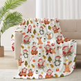 thumbnail image 3 of Christmas Santa Reindeer Snowman Blanket Gifts Super Soft Fleece Throw Blankets Cozy Flannel Air Conditioning Blanket Christmas Thanksgivng Gifts Blanket for Couch Bed 60x50 in for Teen, 3 of 5