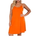 thumbnail image 1 of Camisa de Manga Corta Vestido para las Mujeres Color Sólido Suelto sin Mangas Vestido de Sueño Casual, 1 of 8