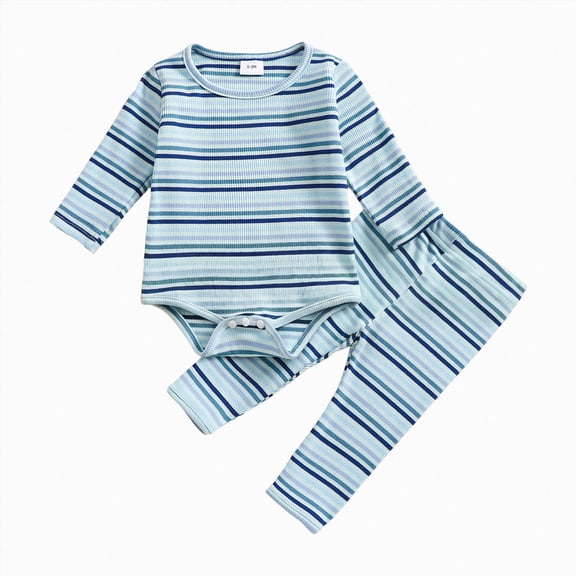 Newborn Baby Bodysuit Outfit Knit Long Sleeve Tops Set Infant Girl Fall Clothes