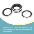 thumbnail image 4 of Uxcell M27 34.6x24x2.8mm Carbon Steel NBR Bonded Sealing Washer Gasket 10 Count, 4 of 5