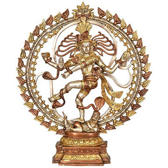 Nataraja in OM (AUM) - Brass Statue