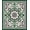Green, Pattern 2, variant on ODIKA 6'x9' Machine Washable Non-Slip Area Rug, Botanical with Fleur De Embellishments High Traffic Rug, Black, 665700