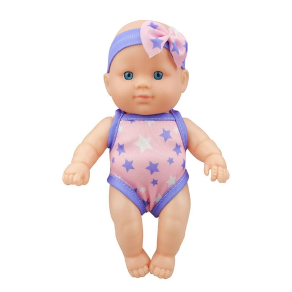 Reborn Baby Dolls 8inch Soft Cloth Body Newborn Baby Soothing Simulation Doll Vinyl Doll Children Soft Toy Gift Children's Toy