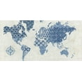 thumbnail image 2 of Lovell, Kathrine 14x9 White Modern Wood Framed Museum Art Print Titled - Indigo Gild Map Maki - No Border, 2 of 4
