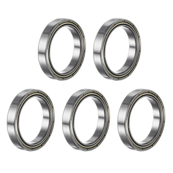 6703ZZ Deep Groove Ball Bearings, Chrome Steel Z2 Double Metal Shielded Bearing 17mm x 23mm x 4mm, 5 Pack