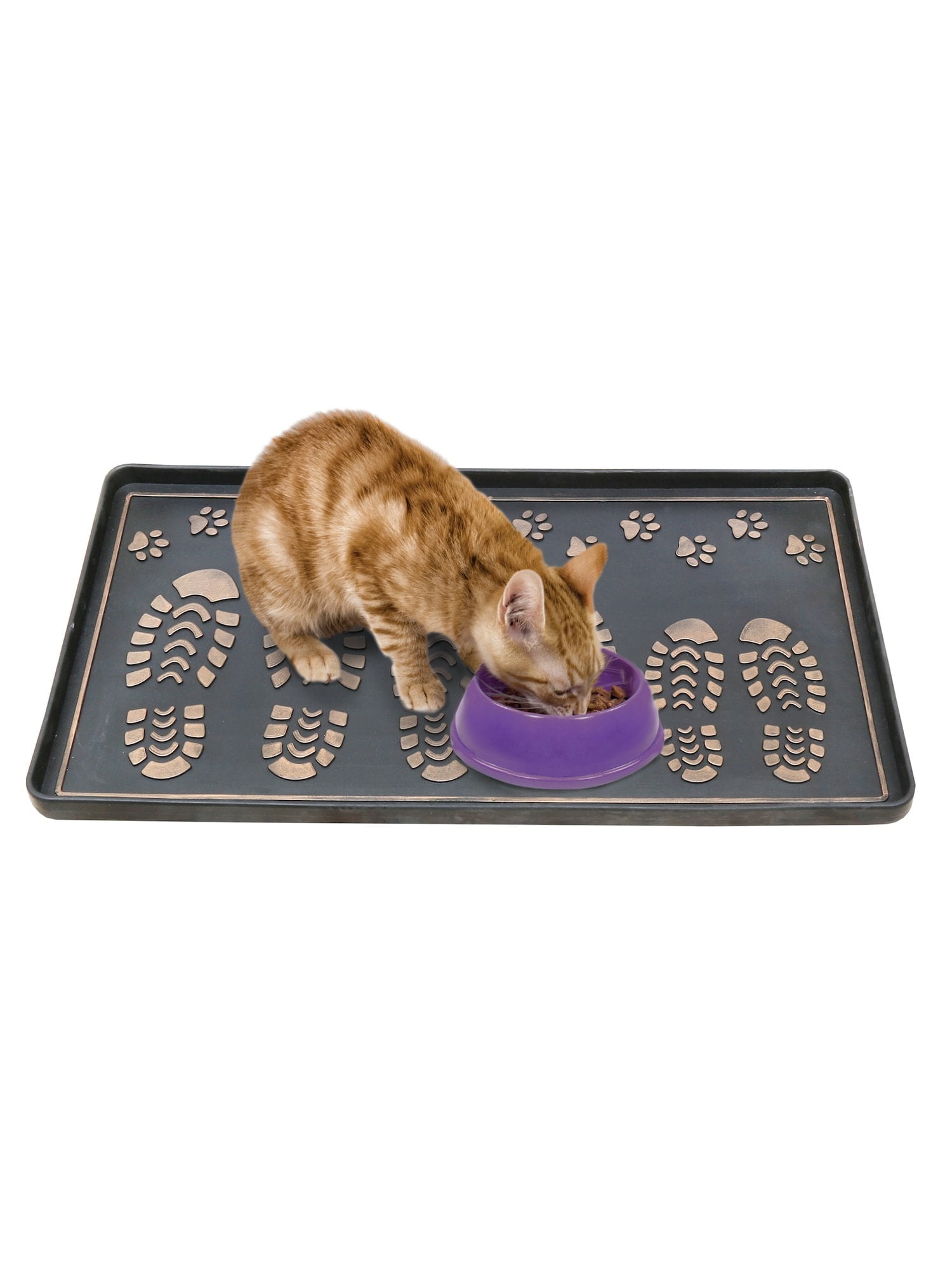 6 Pcs Multi Purpose Boot Tray Waterproof Shoe Mat Tray Indoor Outdoor PET  Feeding Mat for Dog Cat Food Bowl Floor Protection with Anti Slip Floor