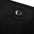 thumbnail image 5 of Mens Cargo Pants Sevevn Button Fly Elastic Side Waist Large Flap Pockets Straight Leg Relaxed Fit Cotton Woven Trousers for Casual Work Daily Wear, 5 of 8