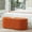 Orange + Teddy + Foam, variant on Modern Oval Storage Ottoman Bench, Upholstered Boucle Teddy Fabric End of Bed Bench with Storage, End of Bed Stool with Safety Hinge for Bedroom, Living Room, Entryway, Dark Green