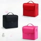 thumbnail image 4 of Vogacara Neceser de viaje para maquillaje, organizador de cosméticos impermeable multicapa, estuche de almacenamiento, neceser reutilizable con Bolsas de maquillaje Rosa roja, 4 of 6