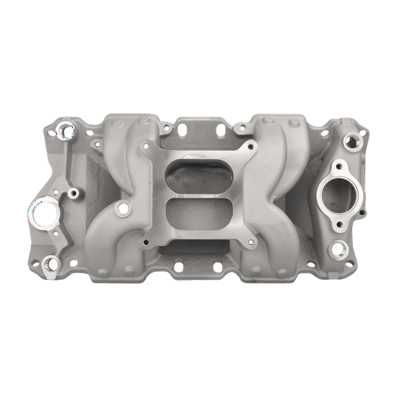 BATONECO Airgap Intake Manifold High Rise Dual Plane Compatible with SBC Chevy 350 400