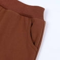 thumbnail image 5 of Odeerbi Toddler Boys Girls Cotton Sweatsuit Winter Crew Neck Long Sleeve 2024 Casual Gold Silk Trousers Set Brown 4-5 Years, 5 of 8