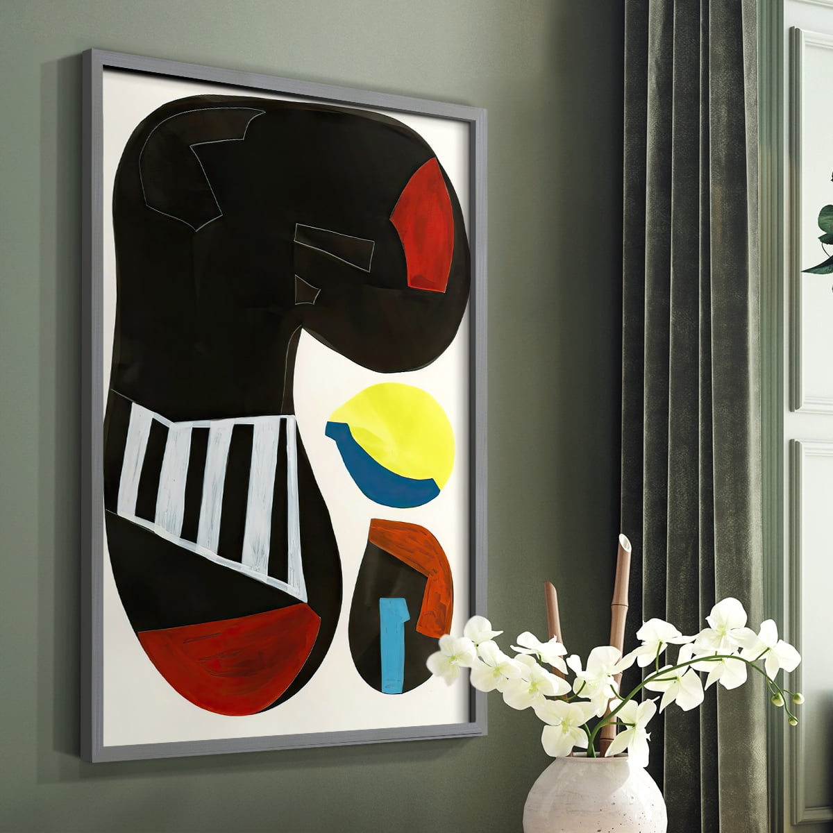 Barcelona I in Paper Solid Wood 22 x 28 Framed Print