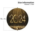 thumbnail image 3 of Kll Round Shape Drink Coasters Set Of 4,Pu Leather Absorbent Coasters Set Decorative Coffee Cup Coasters Housewarming Gift For Home Decor-2024 Happy New Year, 3 of 9