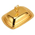 thumbnail image 3 of Fruit Bowl, Gold Fruit Tray Metal Material Easy To Clean With Lid For Desserts Gold,Silver, 3 of 8