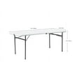 Mainstays 6 Foot BiFold Plastic Folding Table, White