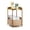 Gold, variant on Round Side Table, White End Table with Storage Basket, Metal Night Stand with Removable Tray, Small Bedside Table for Living Room, Bedroom, Nursery (White)