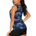thumbnail image 3 of Fotbe Starry Sky Blusas Sin Mangas para Mujer – Estilo Casual, Corte Suelto, Slim-Fit, Cuello Redondo Deportivo, Tops de Verano para Gimnasio y Yoga-Small, 3 of 7