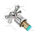 thumbnail image 2 of BESTYASH Cabezal Cruzado De Repuesto Para Llave De Agua Con Victoriano Plateado, 2 of 8