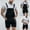 Black, variant on LoyisViDion Men Pants Mens Plus Pocket Jeans Overall Jumpsuit Streetwear Overall Suspender Pants Clearance