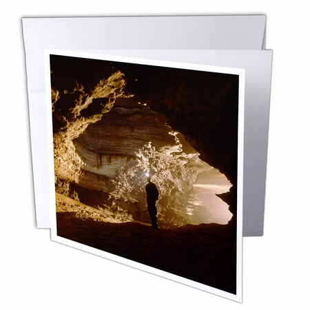 3dRose Charons Cascade, Mammoth Cave, Kentucky - US18 RKL0008 - Raymond Klass, Greeting Cards, 6 x 6 inches, set of 12